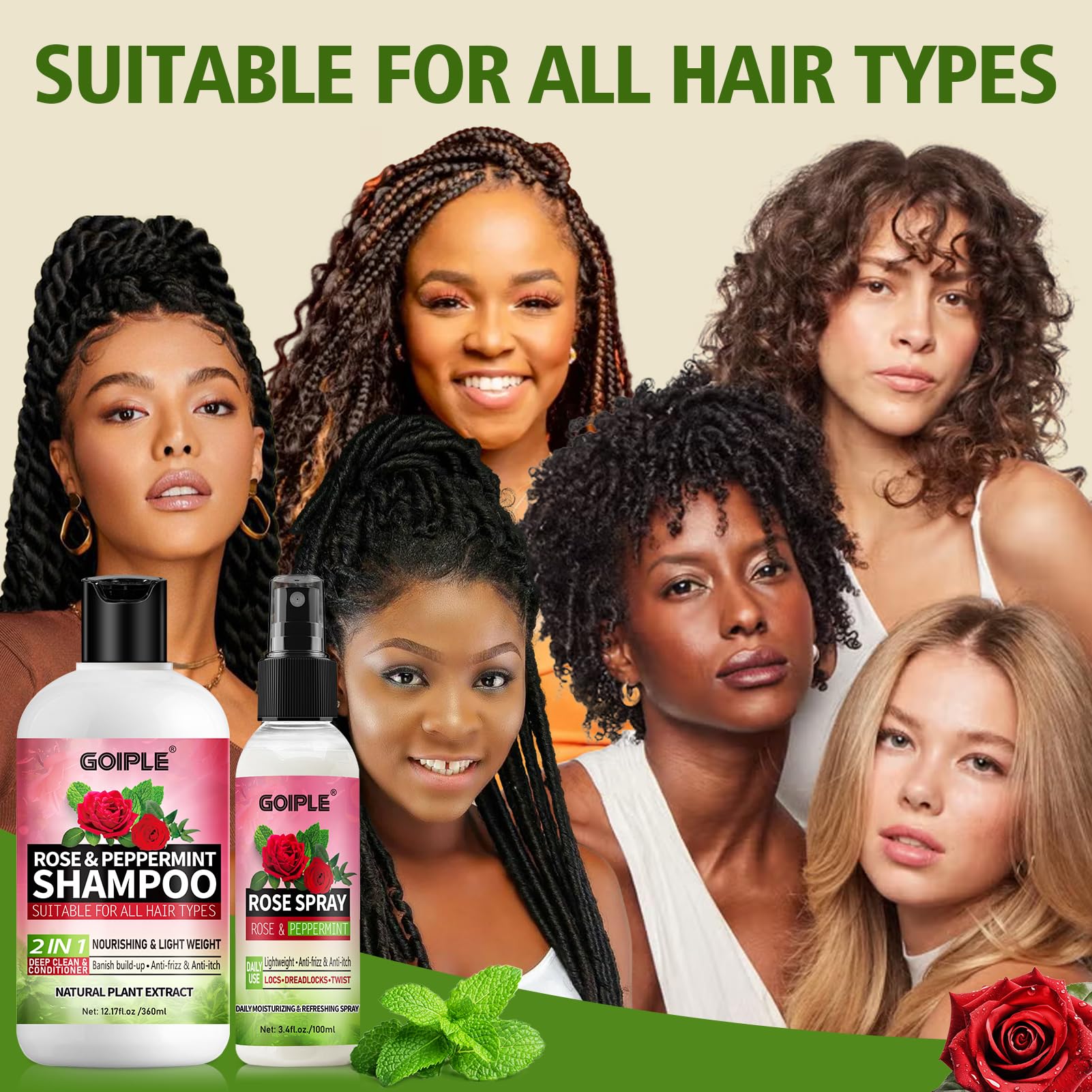Goiple lightweight shine without weighing hair down for a natural look.