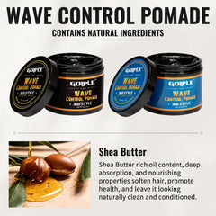 Goiple Pomade application on hands showing even distribution for wave shaping