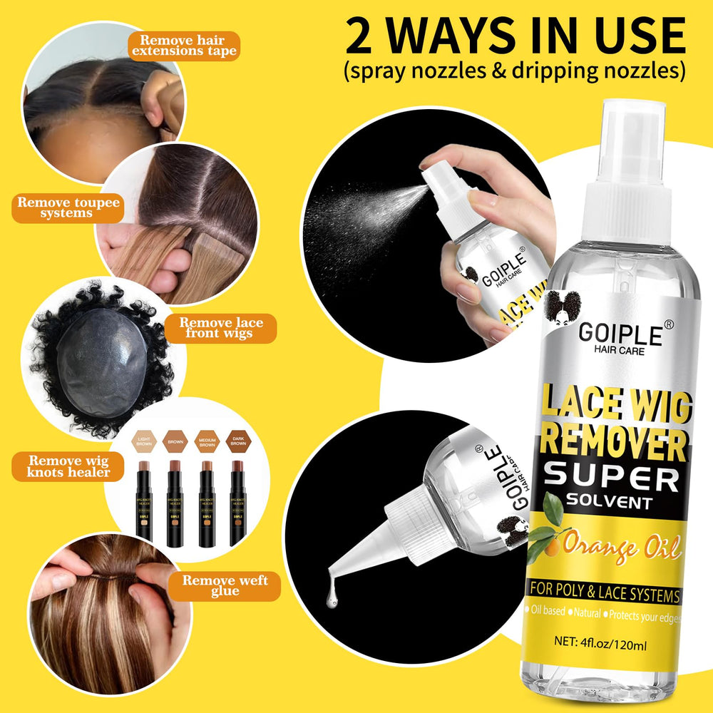 Goiple residue-free-removal keeps hairline clean after wig wear.