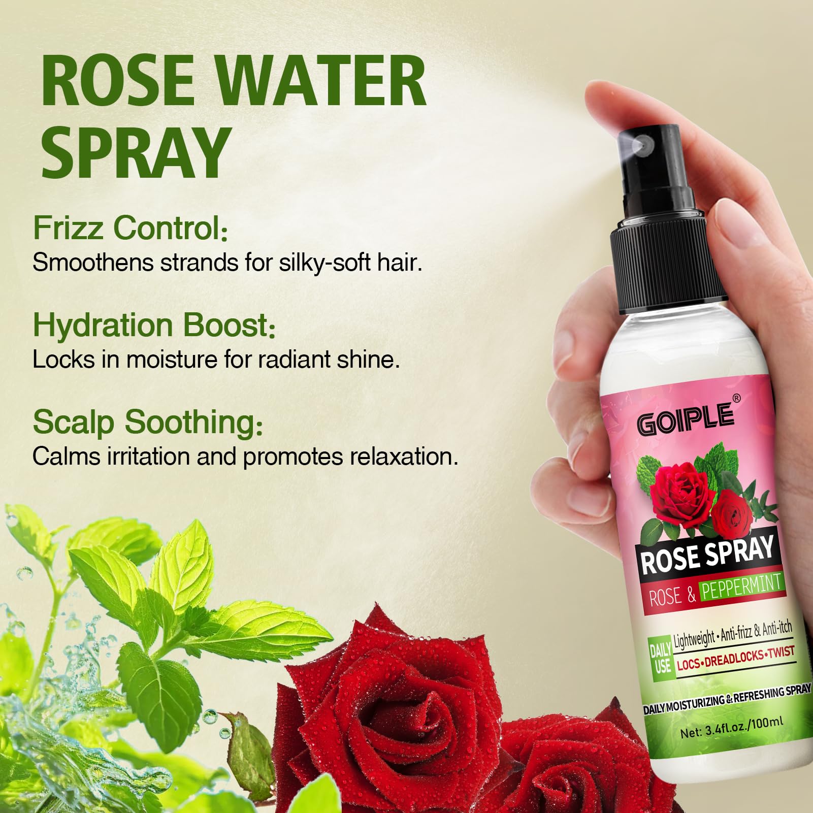 Goiple rose fragrance providing long-lasting floral scent after workouts.