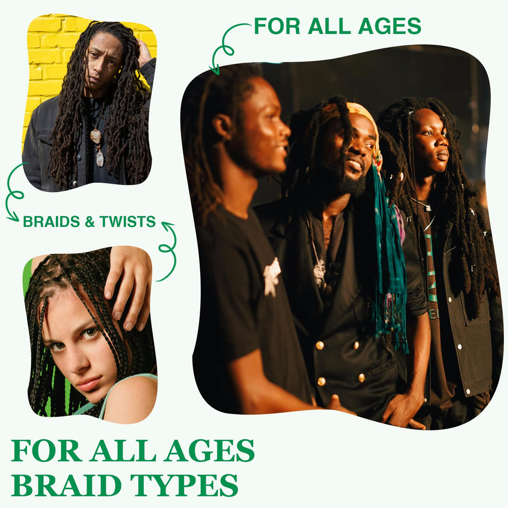 Goiple Rose Mint Braid Spray application on braids for lightweight moisture.