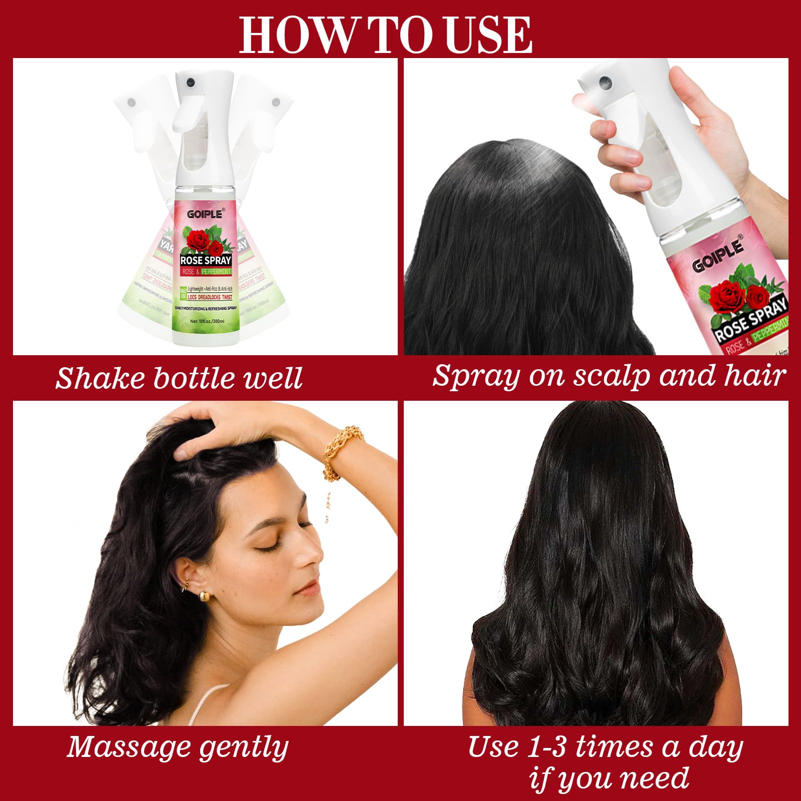 Goiple Rose Water Refreshing Scent captures refreshing aroma during routine care.