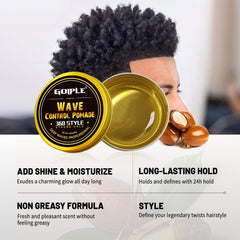 Goiple rotating brush head speeding up twist-outs for quicker styling.