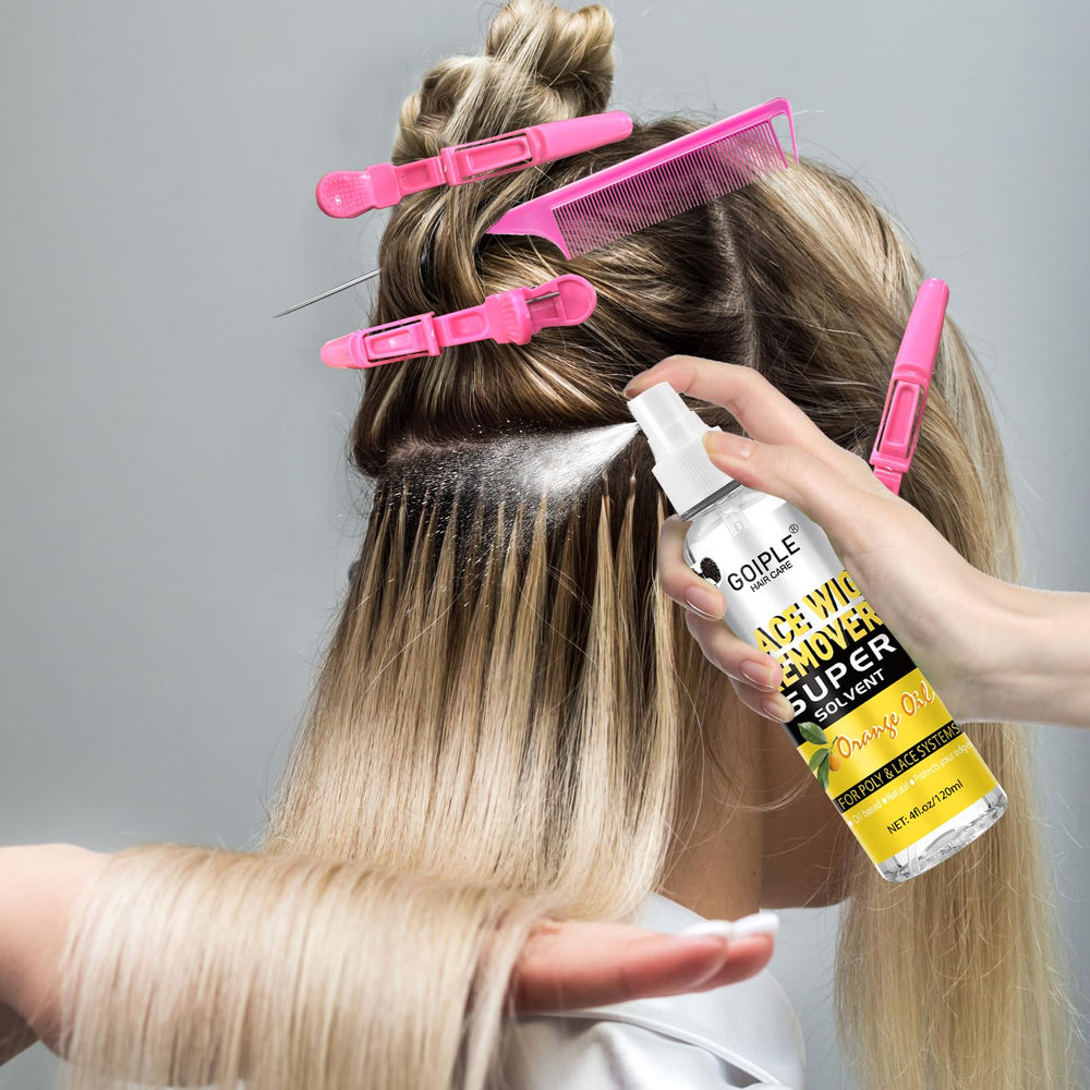 Goiple tape-extension remover helps cleanly detach tapes from lace wigs.