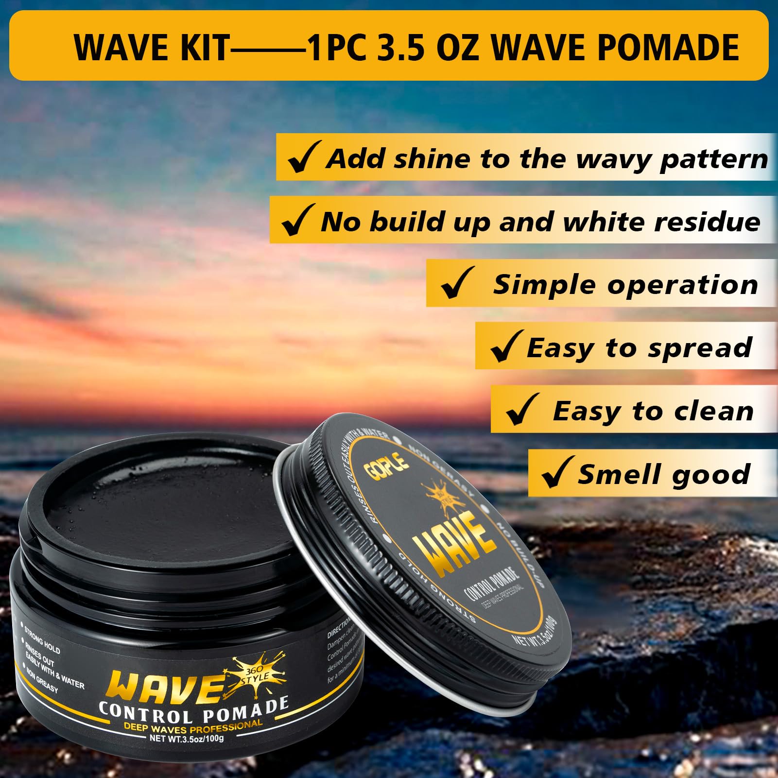 Goiple wave brush close-up showing detangling action for smoother waves.