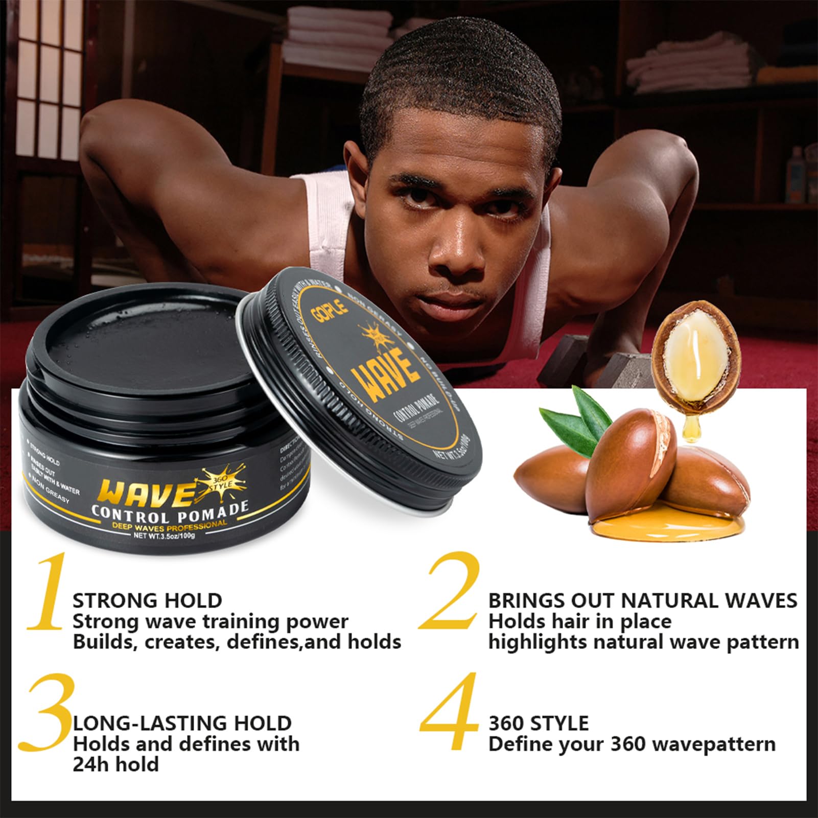 Goiple Wave Butter nourishing formula jar highlights moisturizing, healthier-feeling hair.