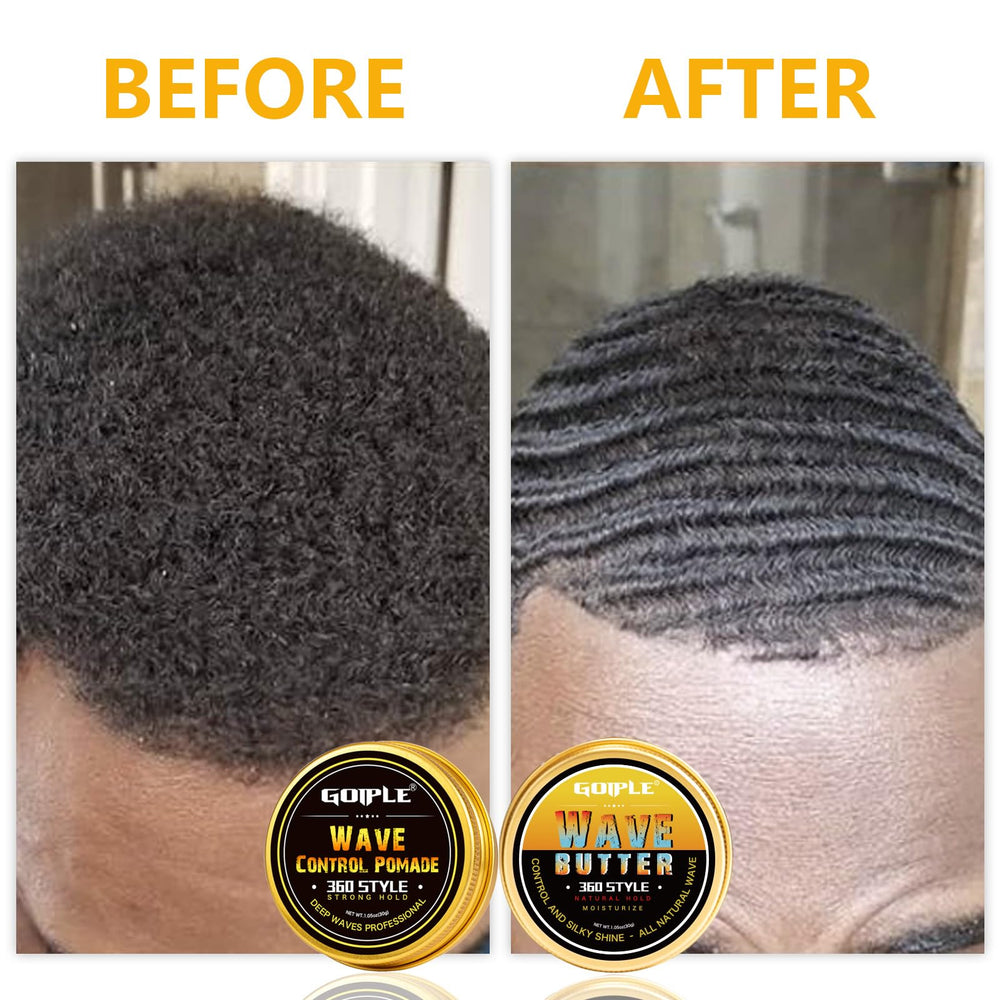 Goiple Wave Control Pomade with water-based formula for non-greasy shine.