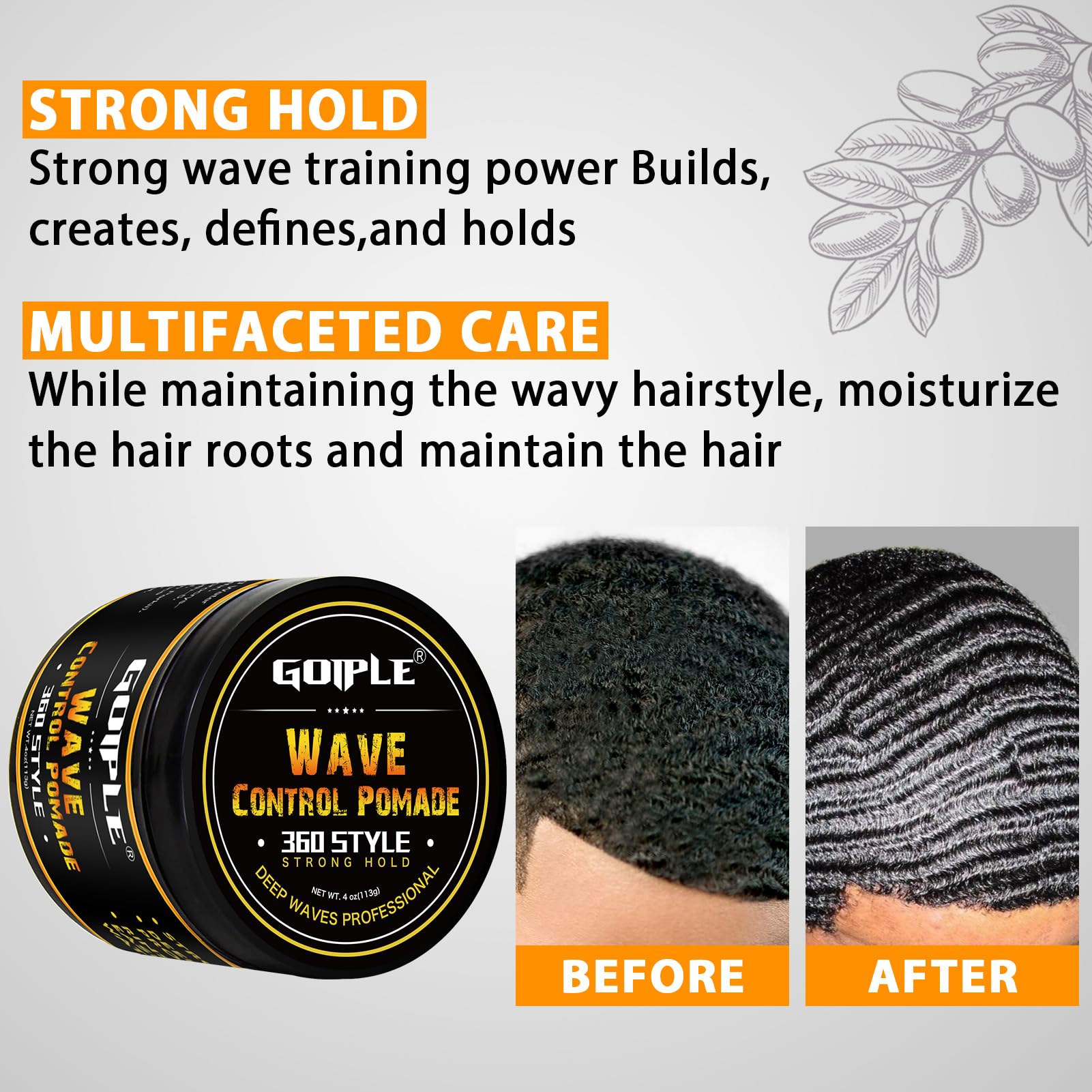 Goiple wave pomade texture being applied for smooth control