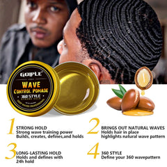 Goiple Wave Pomade jar for defining waves with light hold.