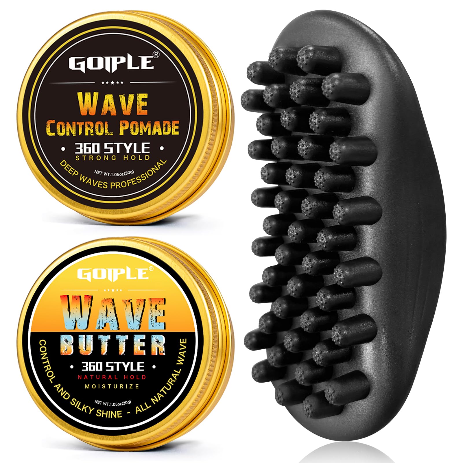 Goiple Wave Pomade twist sponge brush ergonomic grip for comfortable styling sessions