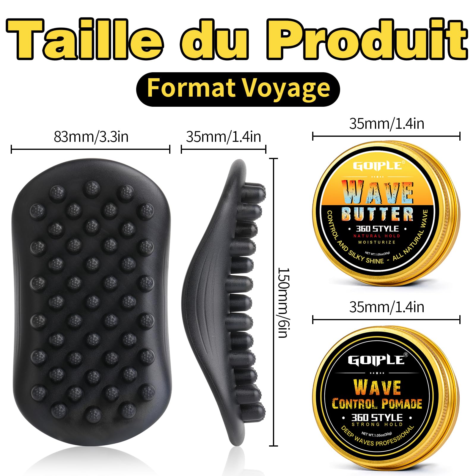 Goiple Wave Pomade twist sponge brush quick twist technology speeds styling