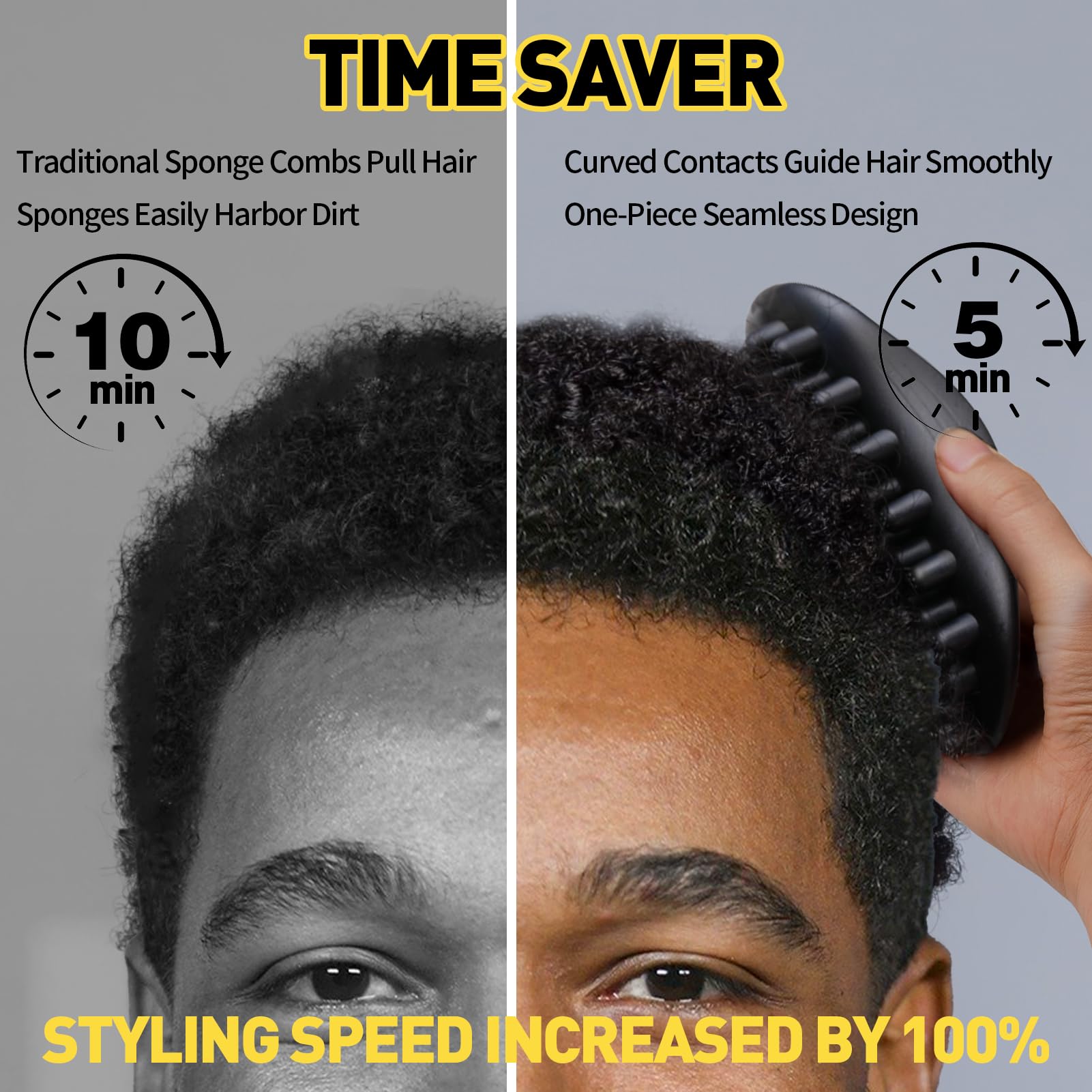 Goiple Wave Pomade twist sponge brush ideal for scalp massage and relaxation