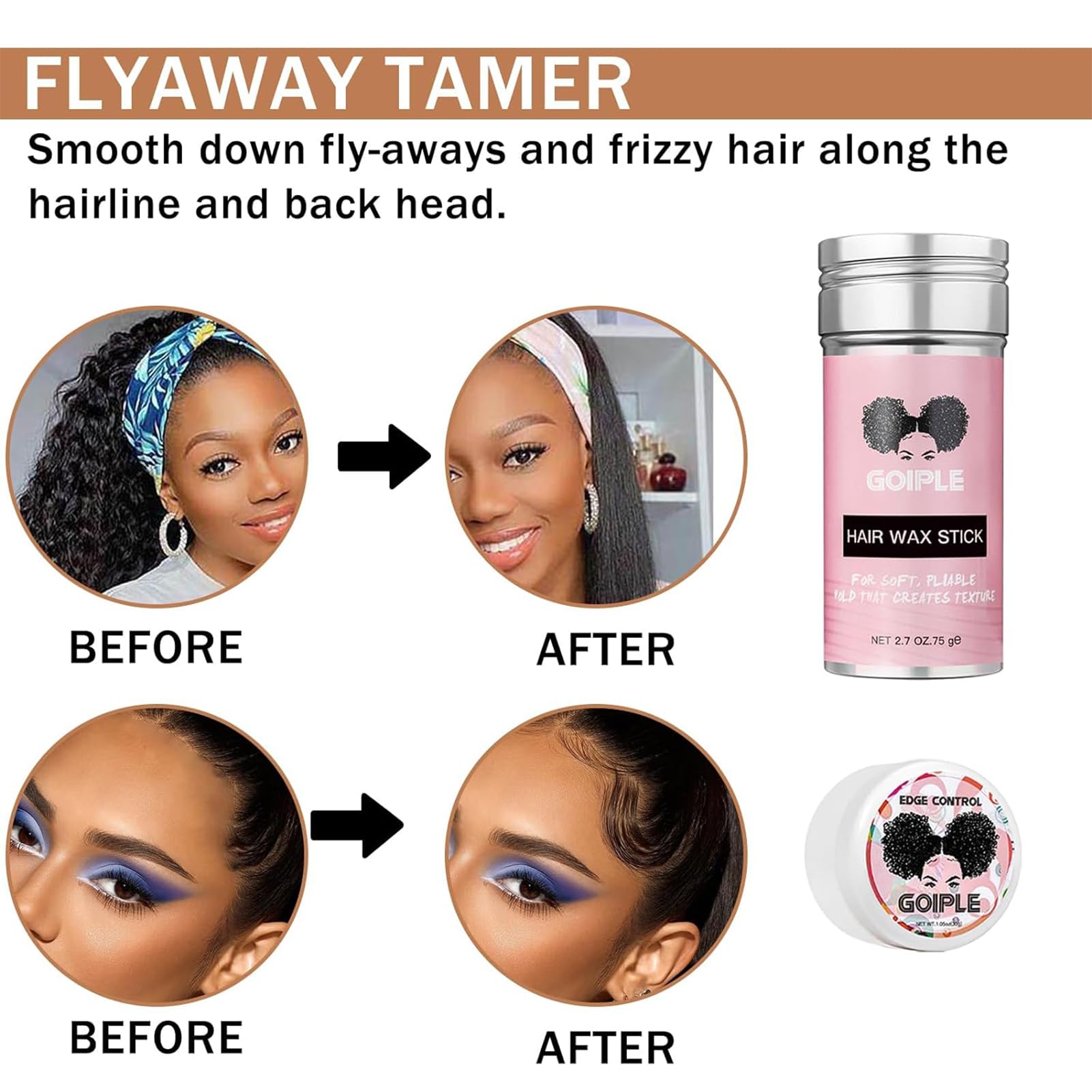 Goiple wig bands secure lace wigs for all-day comfort.