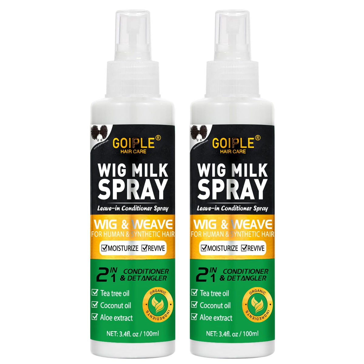 Goiple Wig Milk Spray bottle for easy conditioning and detangling on synthetic wigs