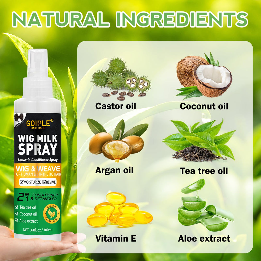 Goiple Wig Milk Spray ingredients tea tree oil highlight soothing detangling