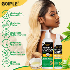 Goiple wig shampoo 2in1 detangler softens fibers and eases styling.