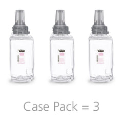 GOJO ADX-12 label close-up, fragrance-free formula for sensitive skin