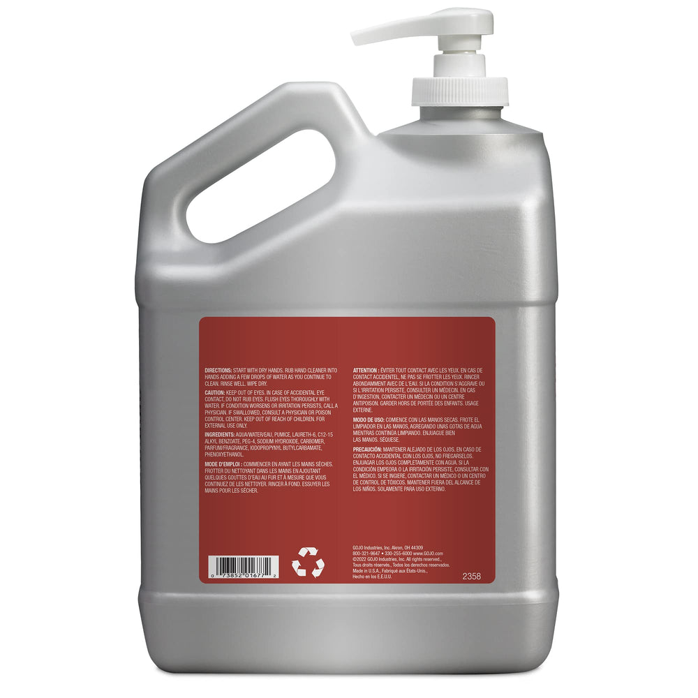 GOJO Cherry Gel Pumice Hand Cleaner on hands after use leaves refreshed skin.