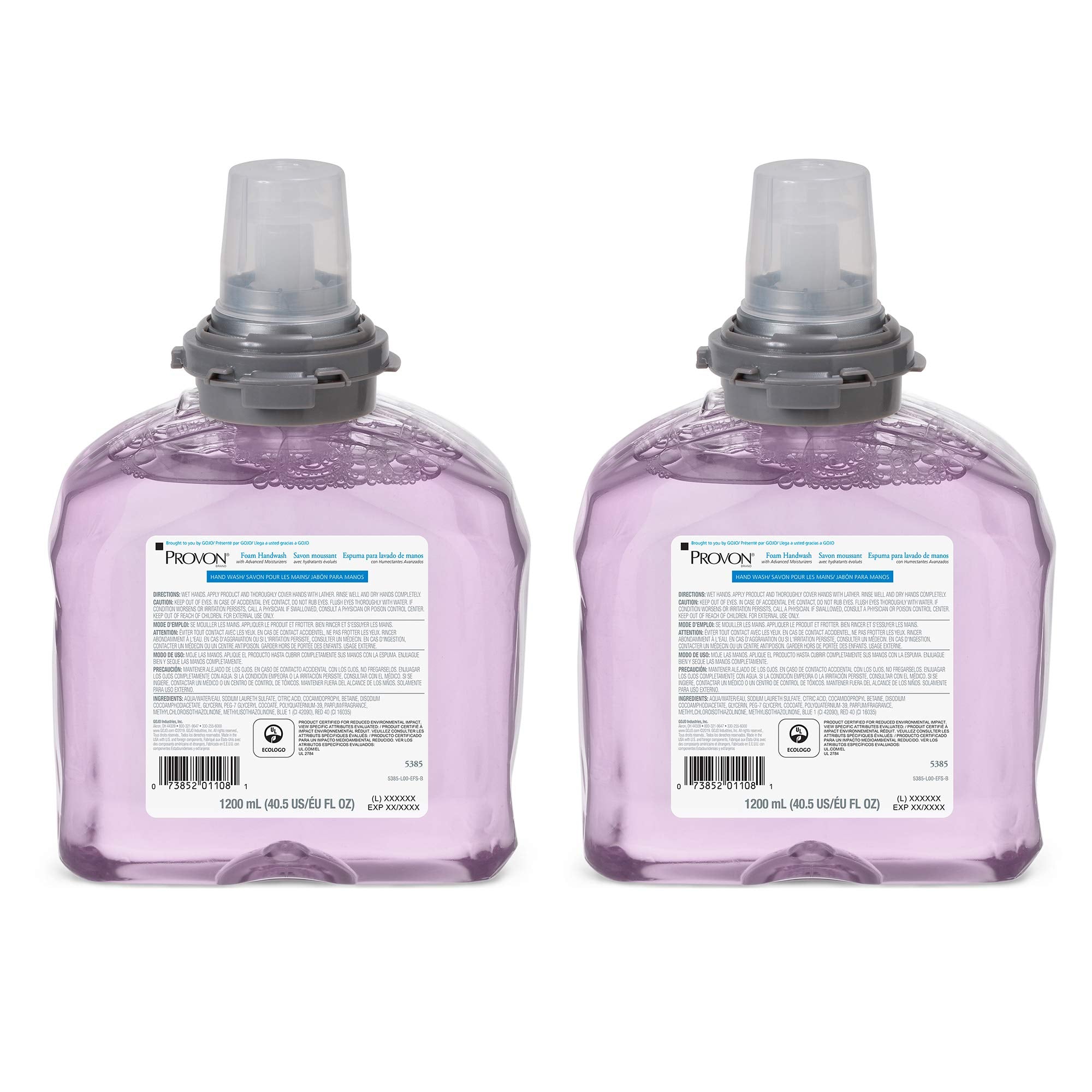 GOJO PROVON cranberry foam bottle delivers rich lather for daily hand cleansing