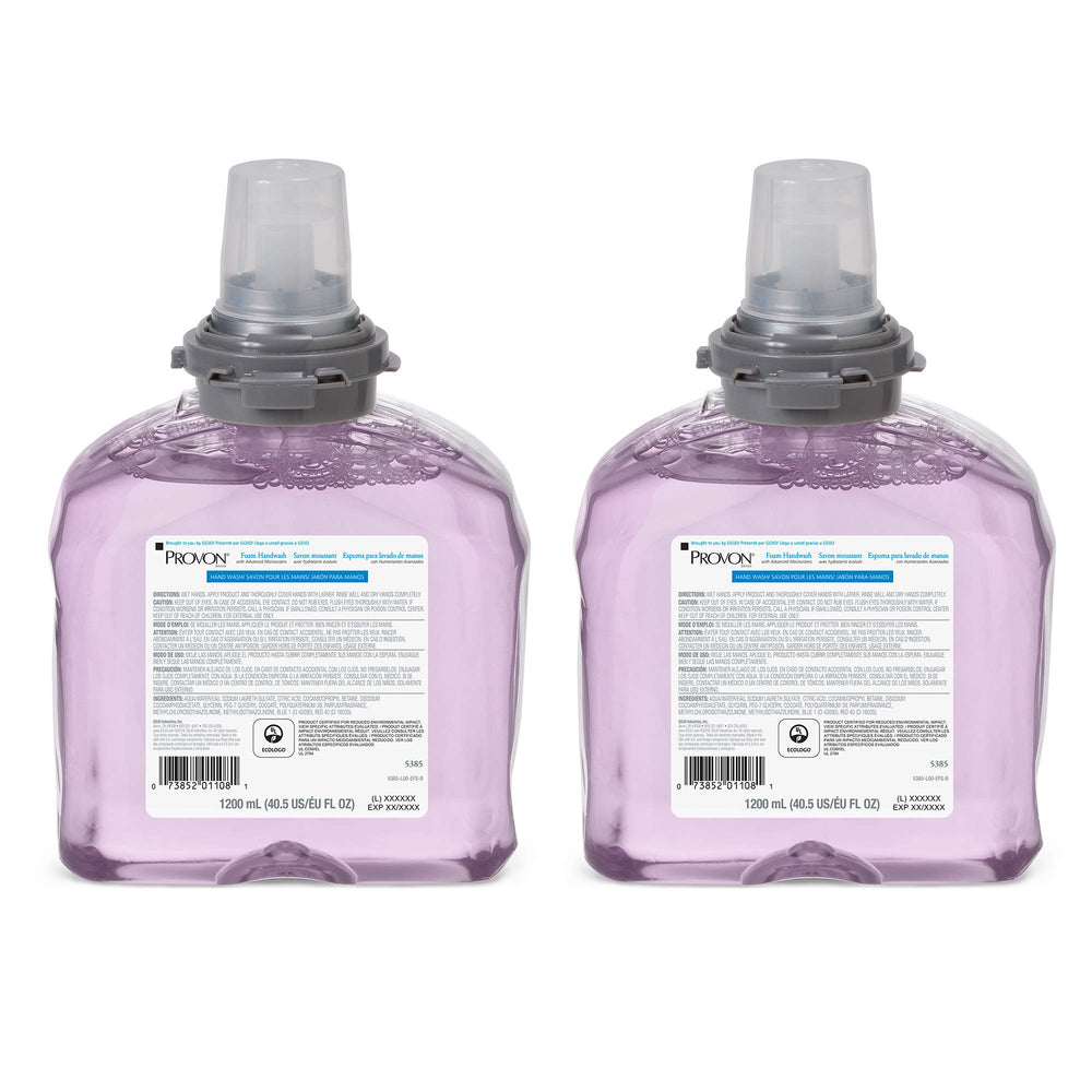 GOJO PROVON cranberry foam bottle delivers rich lather for daily hand cleansing