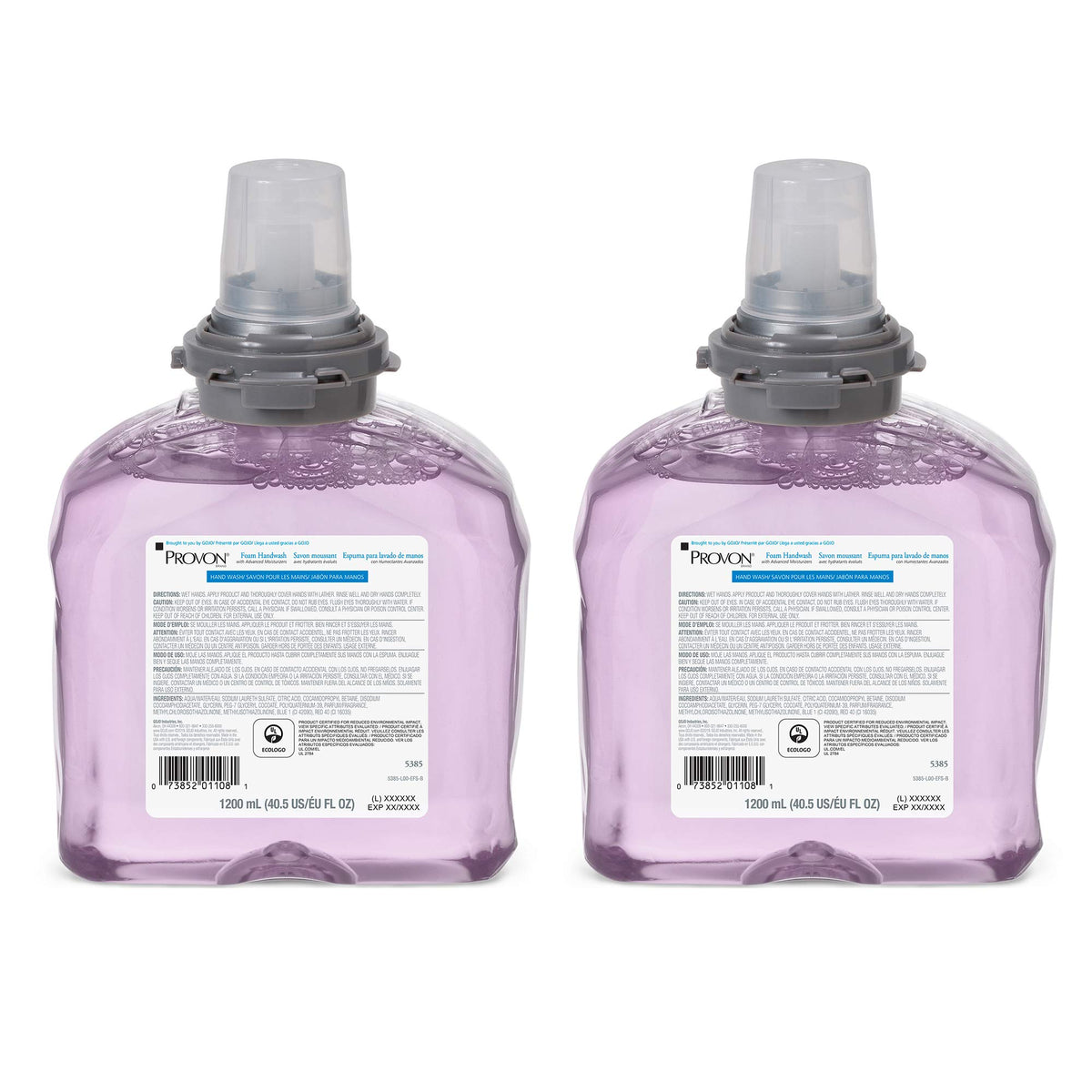 GOJO PROVON cranberry foam bottle delivers rich lather for daily hand cleansing