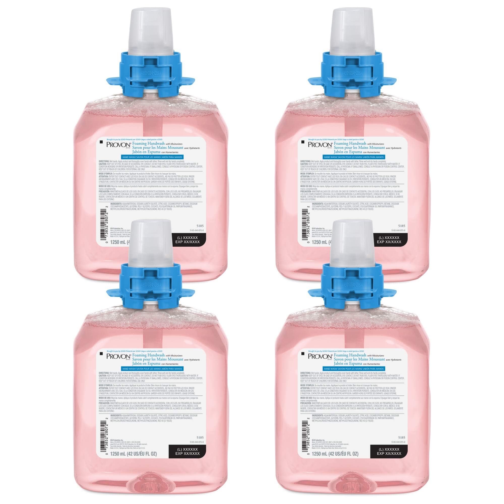 GOJO ProVON cranberry foam lather showcases creamy texture for thorough cleansing.