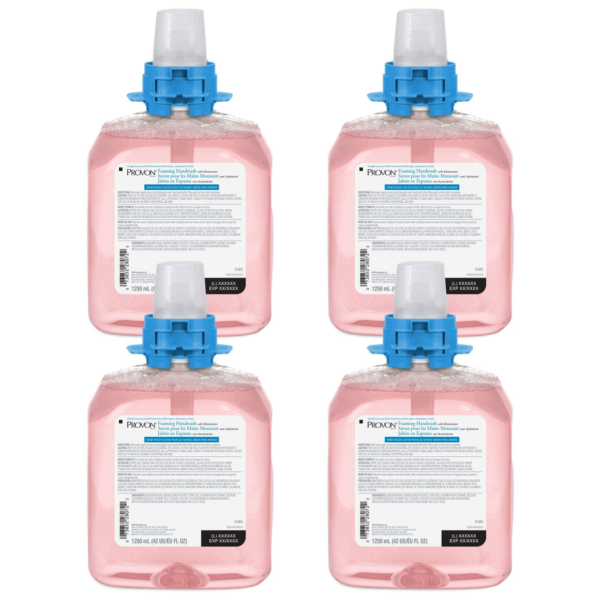 GOJO ProVON cranberry foam lather showcases creamy texture for thorough cleansing.