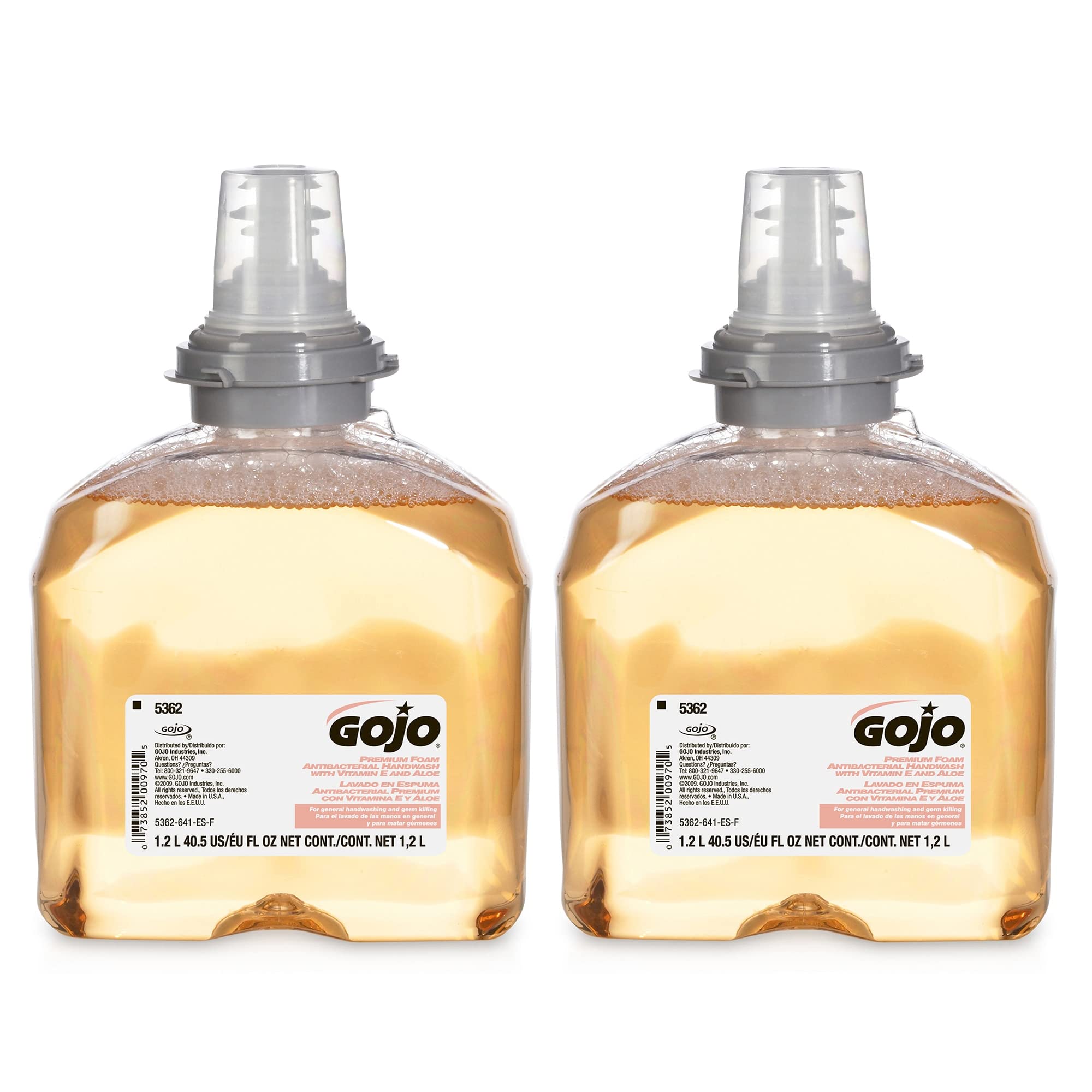 GOJO TFX premium foam handwash bottle enables quick, effective hand cleansing.