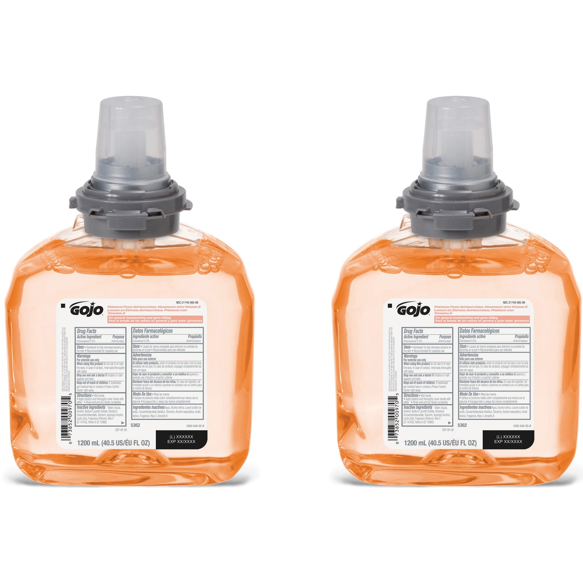 GOJO TFX vitamin E conditioning closeup emphasizes skin hydration during frequent washes.