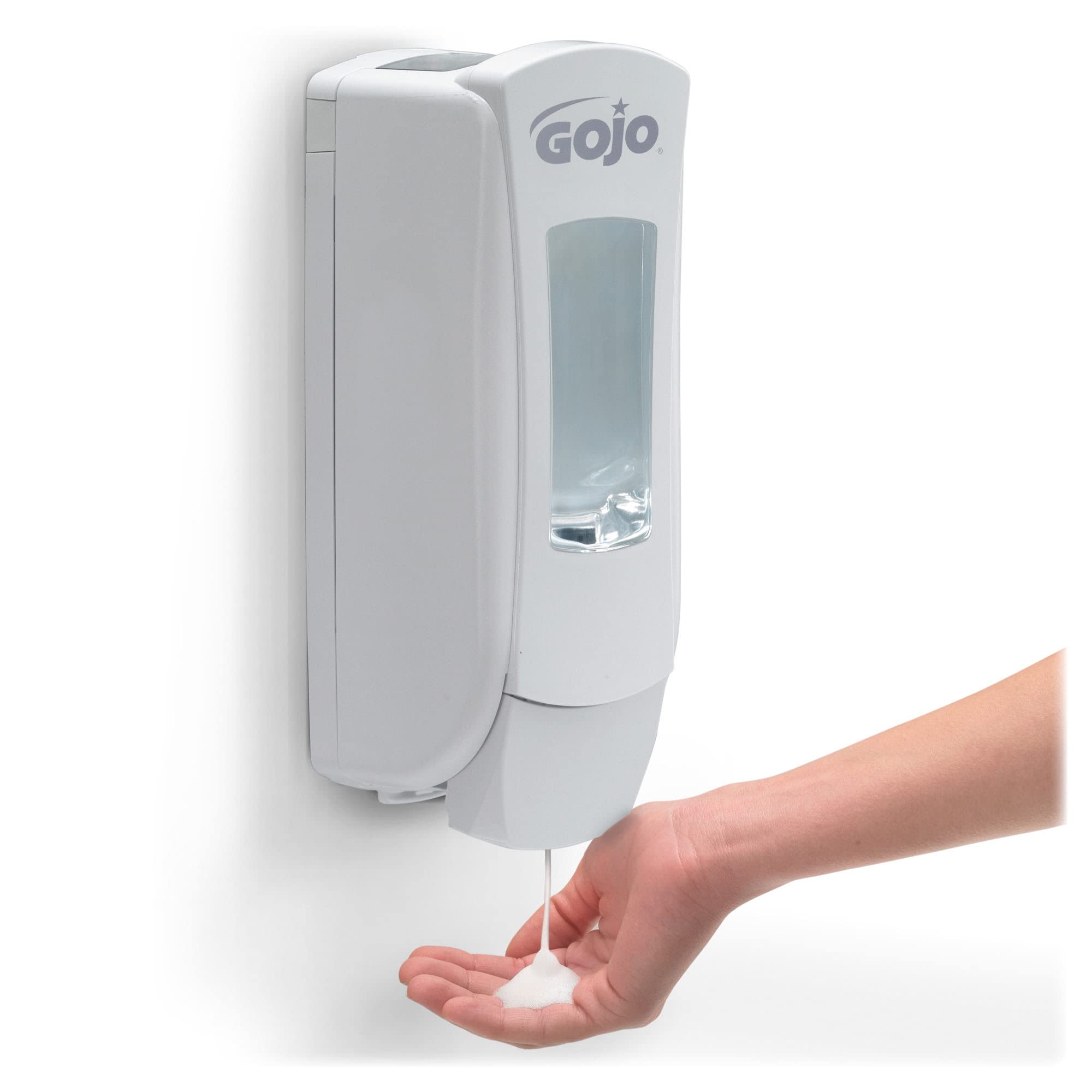 GOJO three-pack refills minimize clutter and ensure steady supply