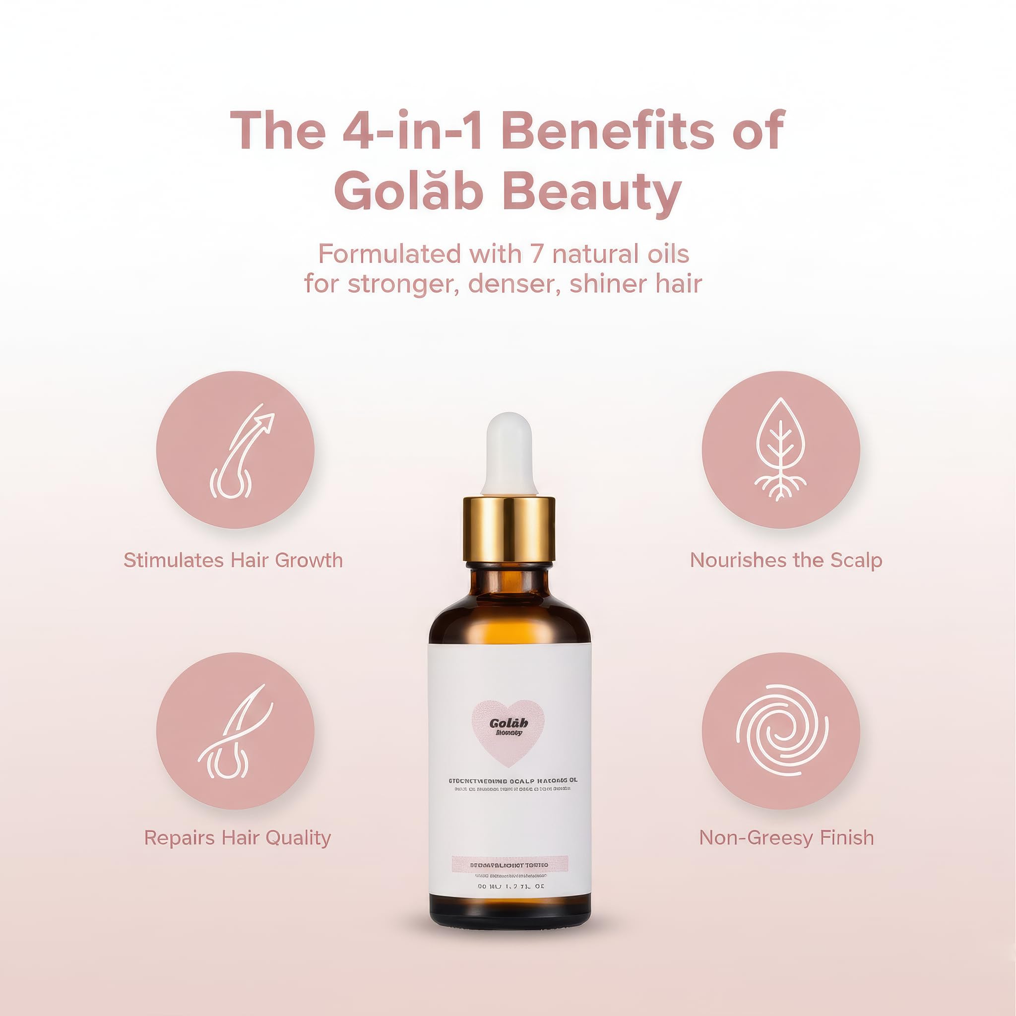 Golab Beauty bottle on a bathroom shelf as part of daily routine.