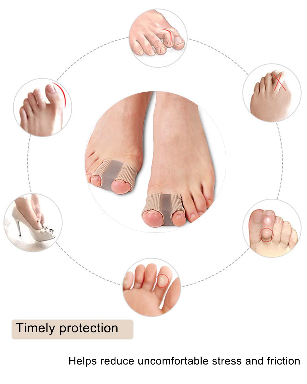 Golbylicc bunion separators four-pack offered for home and travel