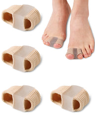 Golbylicc Bunion Toe Separators setup showing four-piece set for comfortable wear
