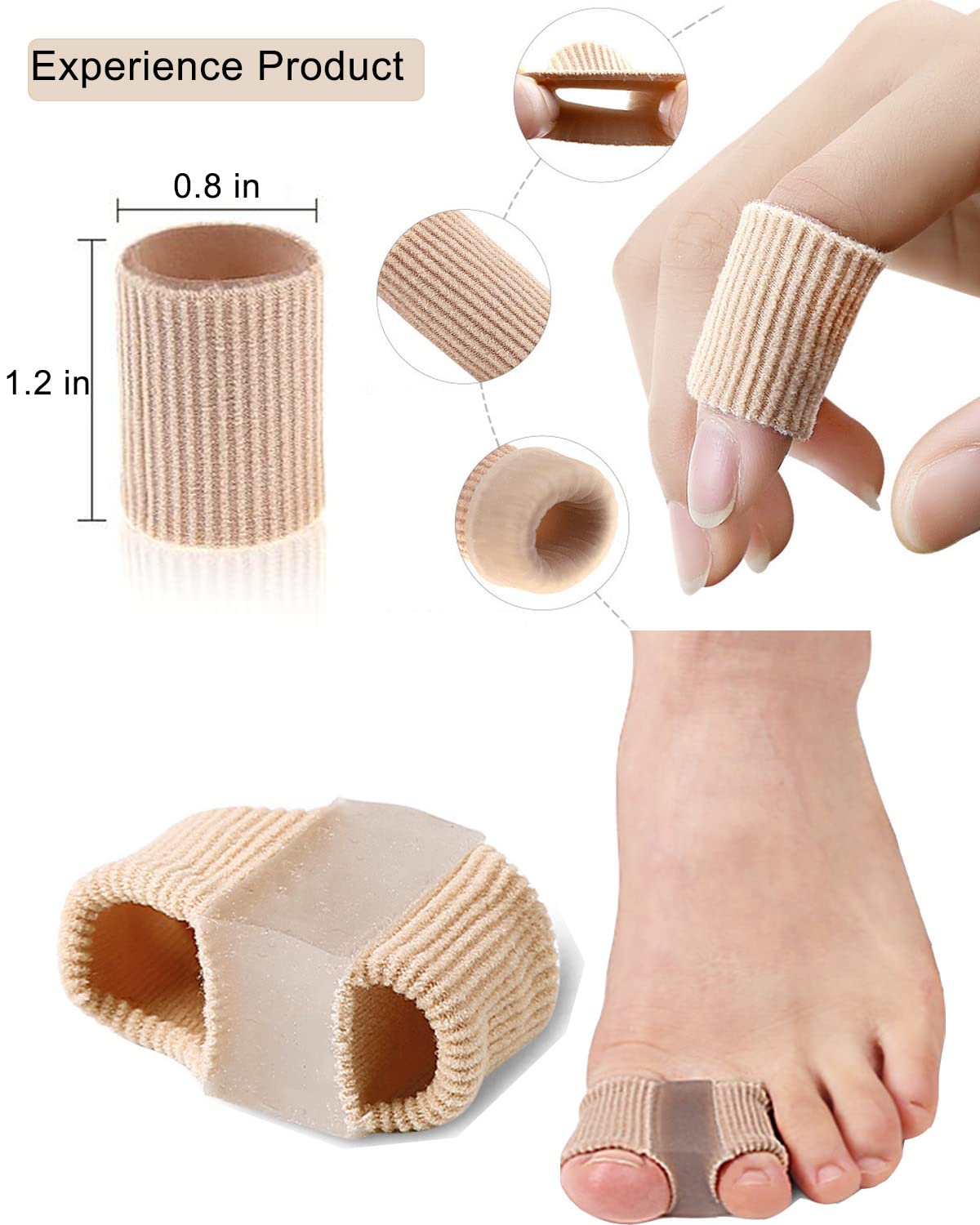 Golbylicc gel toe pads provide soft cushioning during daily use
