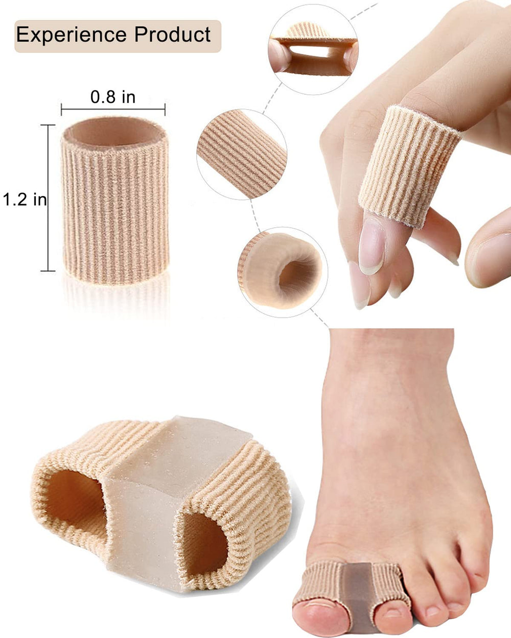 Golbylicc gel toe pads provide soft cushioning during daily use