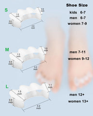 Golbylicc two pairs toe spacers provide versatile toe realignment options.