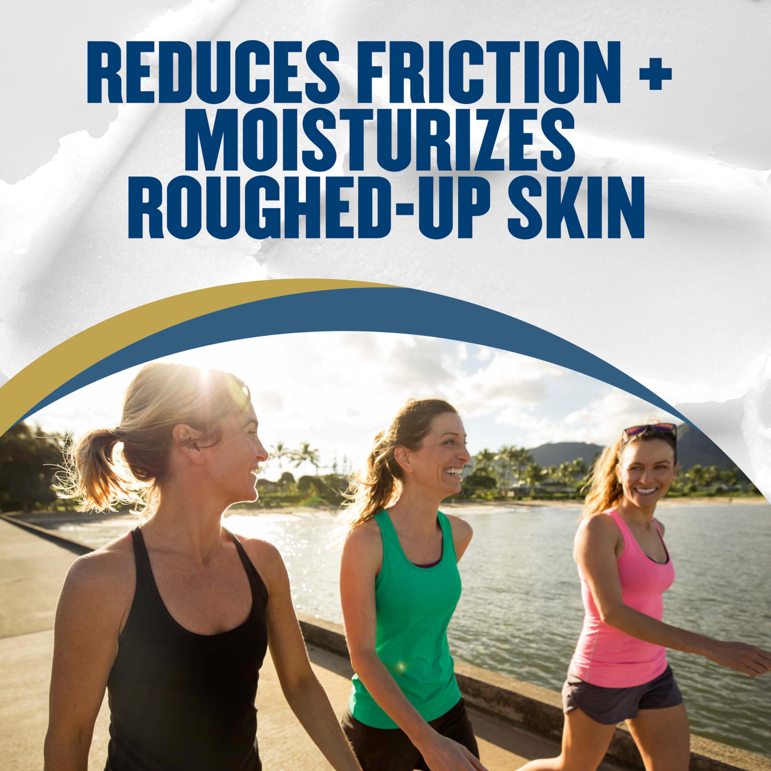Gold Bond applied to inner thigh during outdoor run to prevent chafe