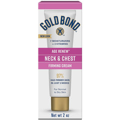 Gold Bond Neck & Chest Firming Cream pack of 2 2oz tubes for convenient hydration.