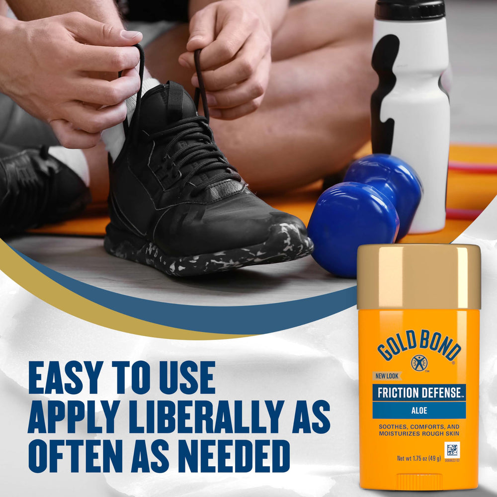 Gold Bond tucked inside gym bag ready for post-workout reapplication