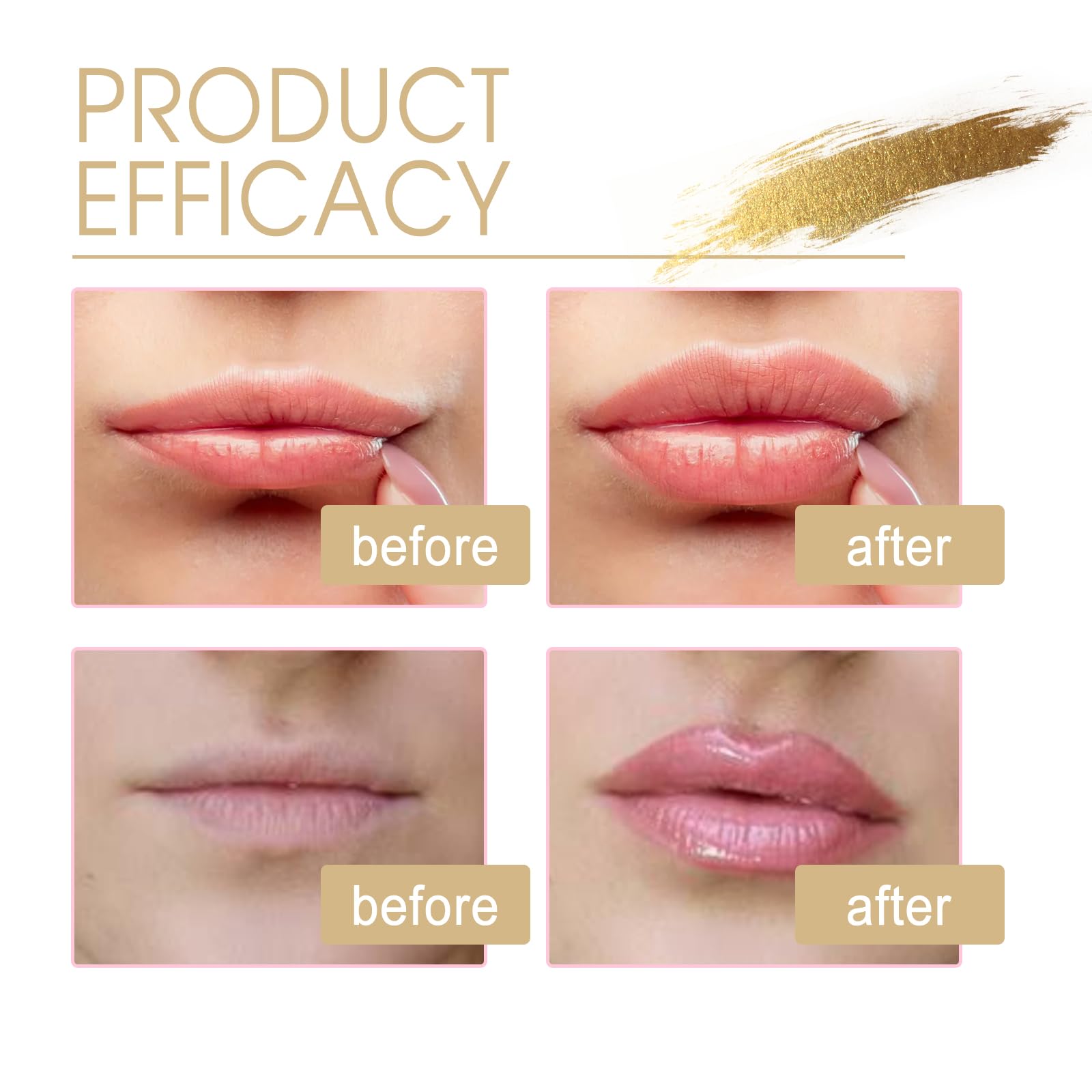 Gold Crystal pH Lipstick Color-Changing swatches reveal adaptable shade and moisture.