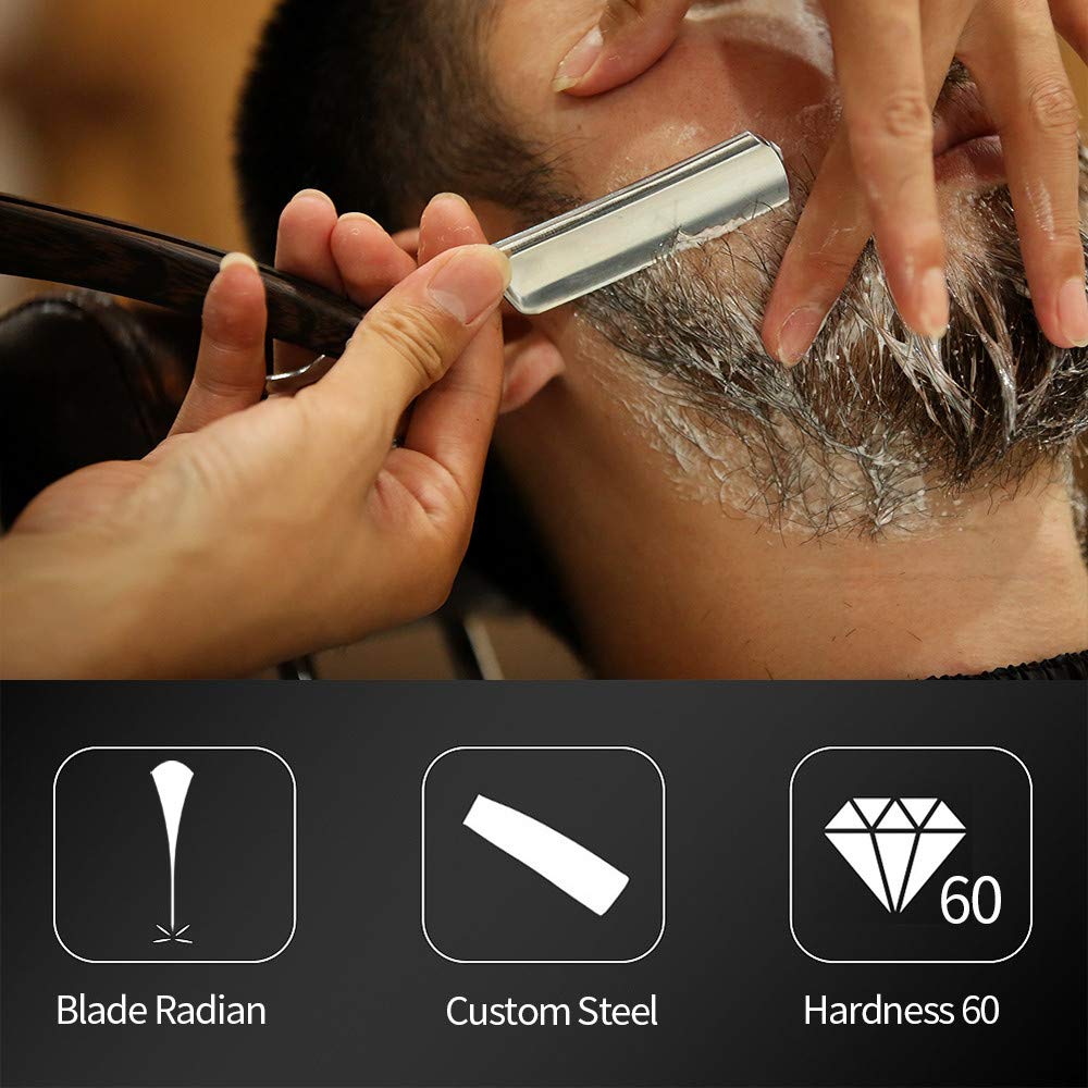 Gold Dollar straight razor wooden handle gift box showcases premium packaging for gifting.
