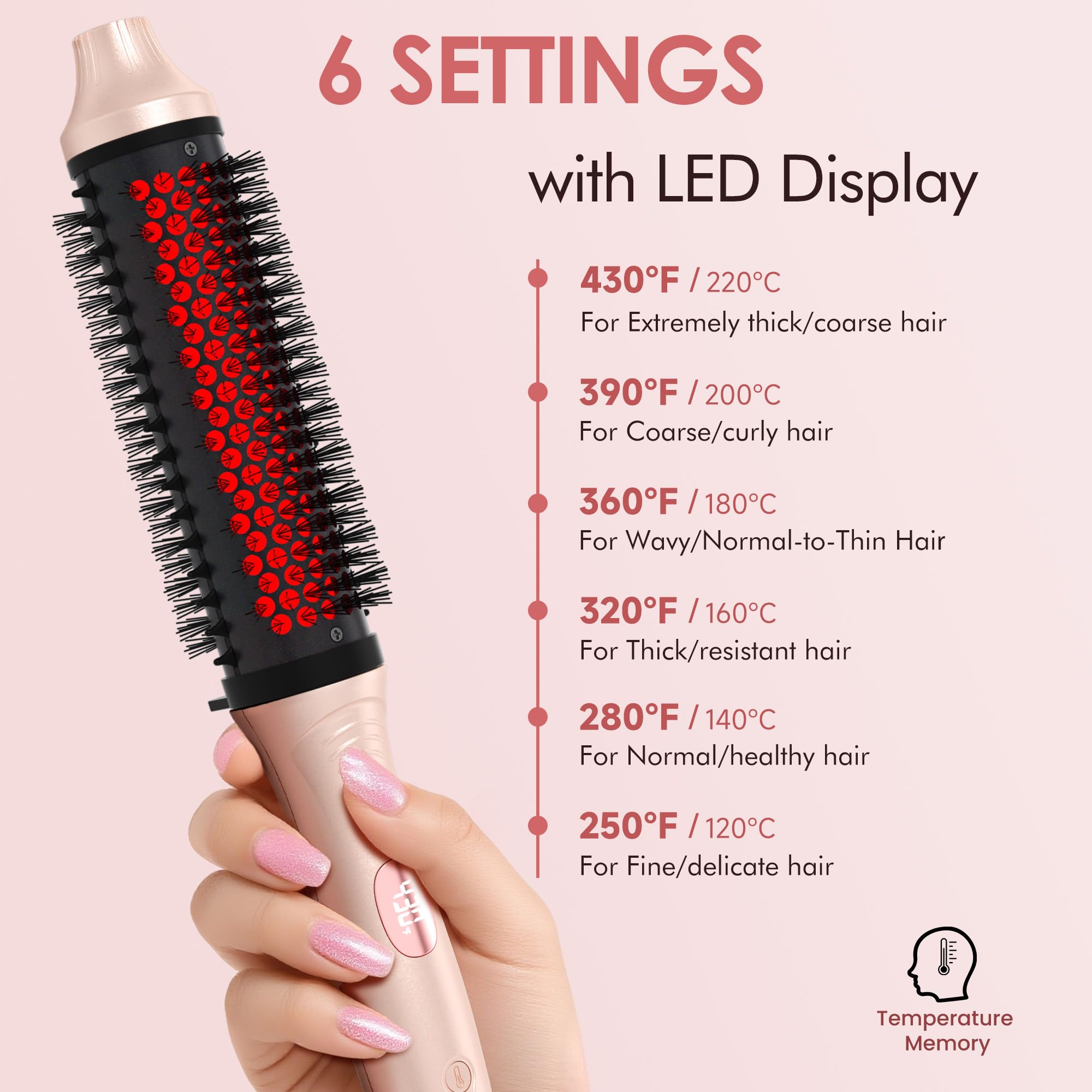 GOLD TIME anti-snag anti-tangle brush for smooth gliding through hair.