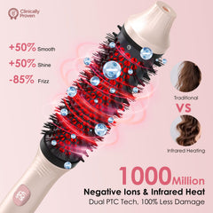 GOLD TIME six-heat-settings digital display offers precise control for all hair types.