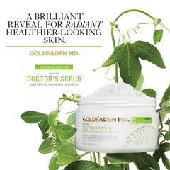 GOLDFADEN MD Doctor's Scrub ruby crystals enhance exfoliation for smoother complexion.