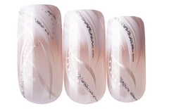 Goldfinger Gel Glam Design Nails long nails on hand highlight dramatic salon-style length.