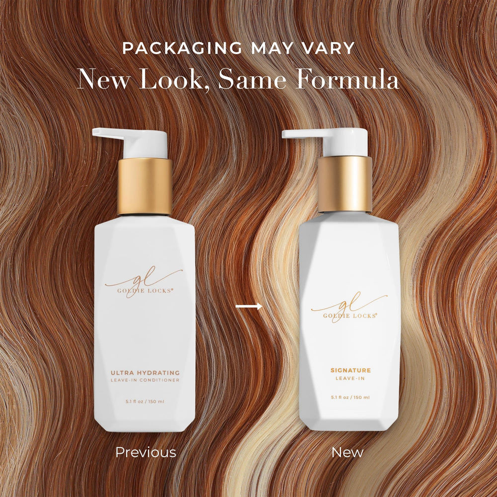 Goldie Locks Signature Leave-In Conditioner mist on hair for easy detangling.