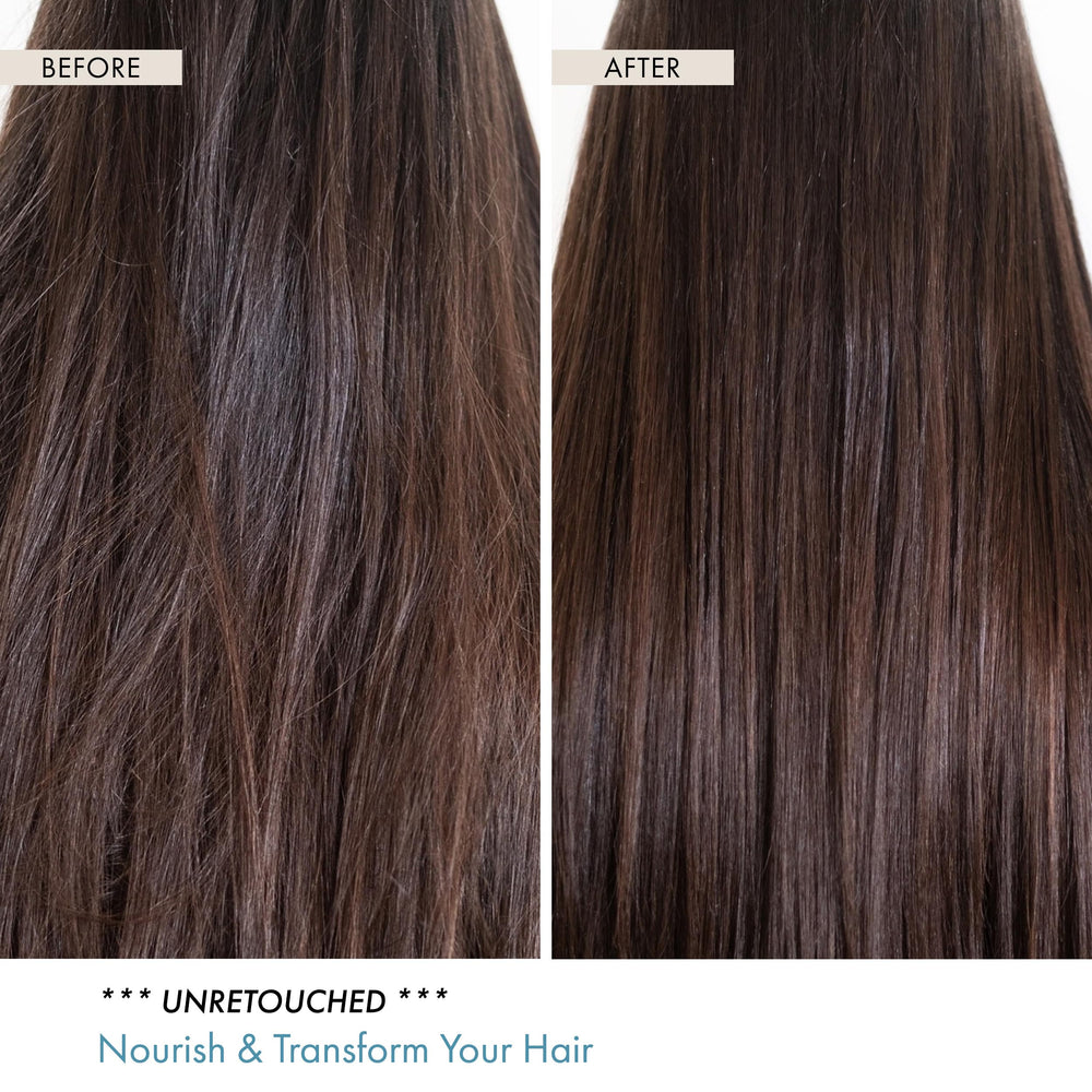 Goldie Locks Signature Serum on damp hair to prep for heat styling