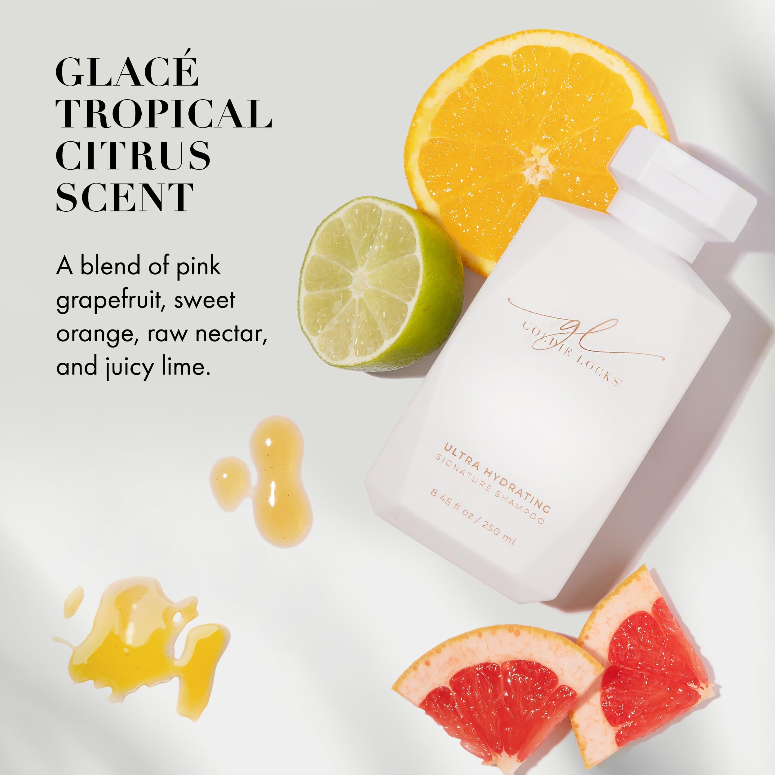 Goldie Locks packaging on display emphasizes vegan, clean formula.