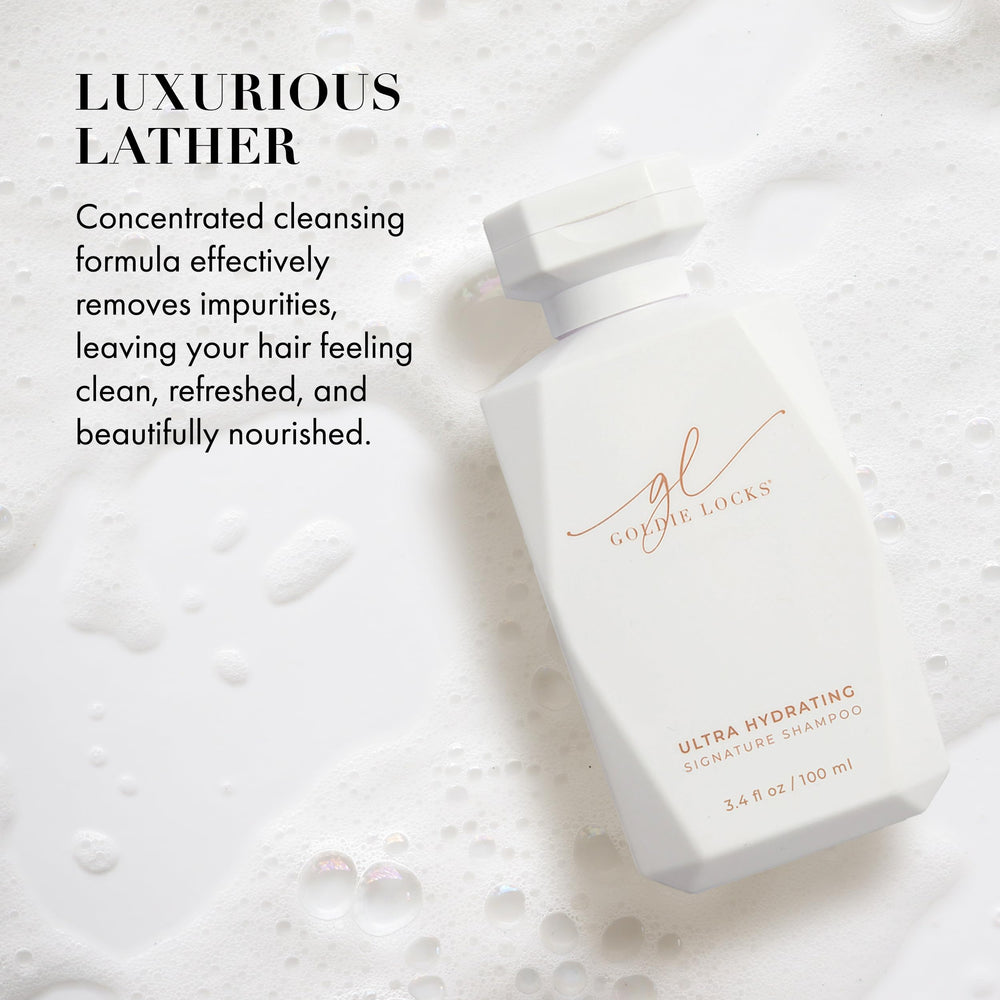 Goldie Locks shampoo with biotin and ginseng boosts hair vitality.