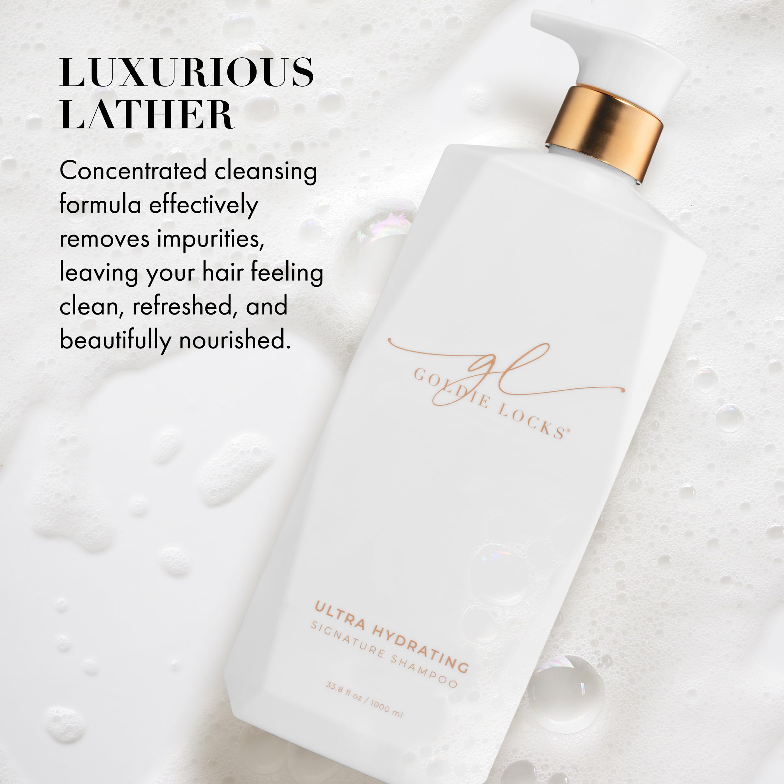 Goldie Locks Ultra Hydrating Shampoo marula-oil-ingredient highlights shine and soft hair feel